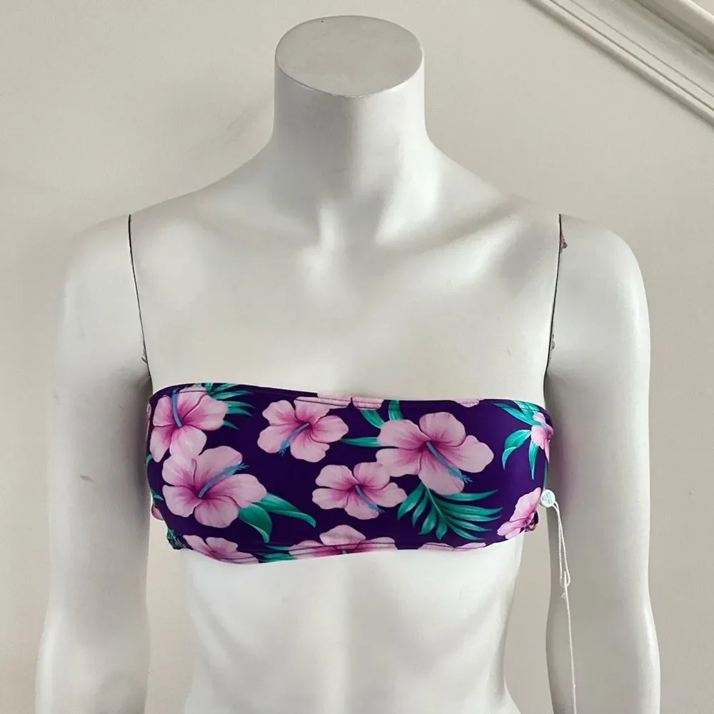 Frankie’s Bikinis Hibiscus Bikini Set Purple L